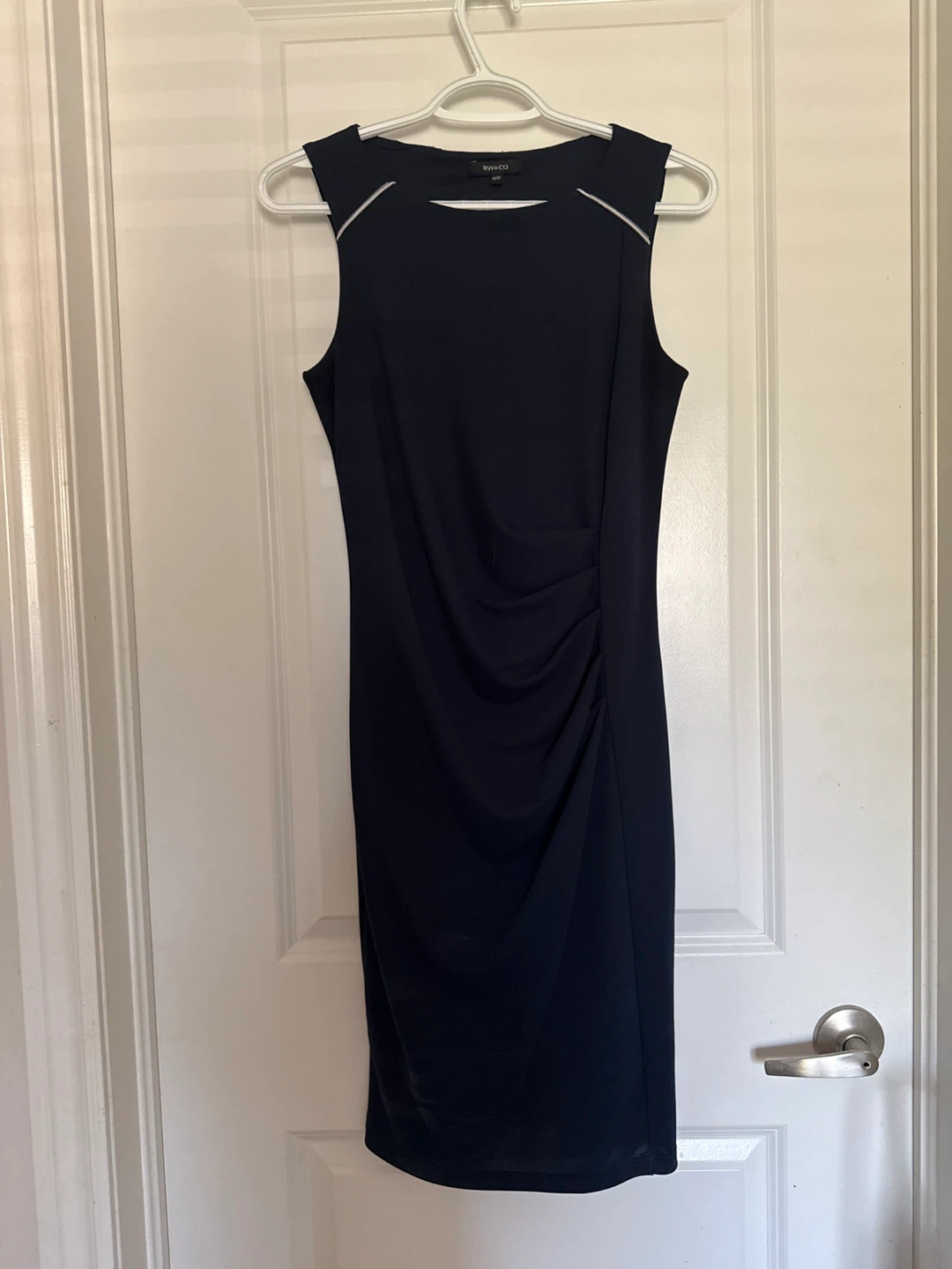 RW&CO. Navy Ruched Sheath Dress - XS/TP - photo 2