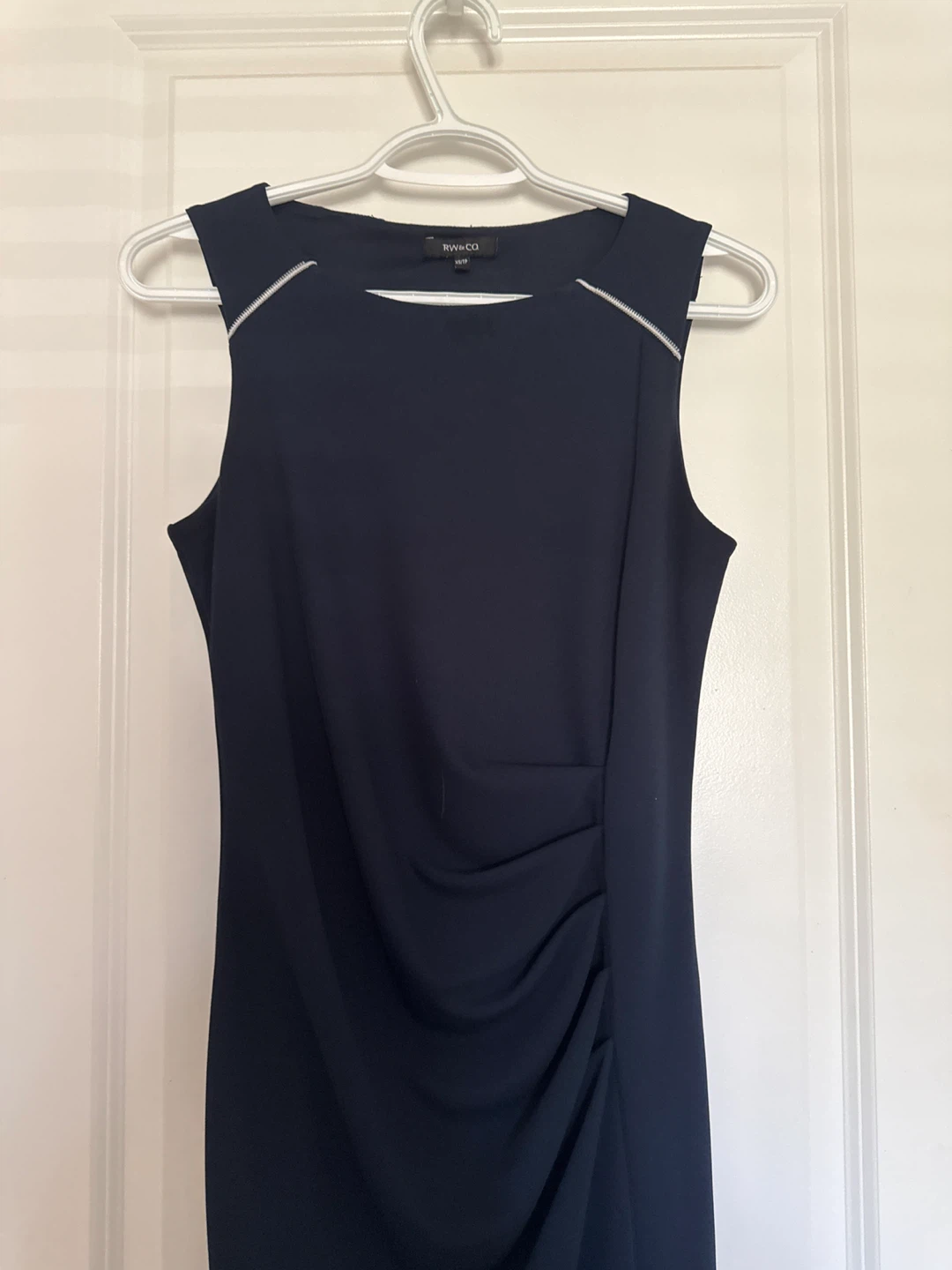 RW&CO. Navy Ruched Sheath Dress - XS/TP - photo 4