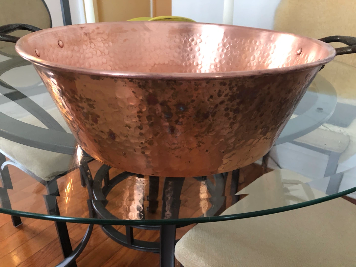 Hammered Copper Pot with Handles