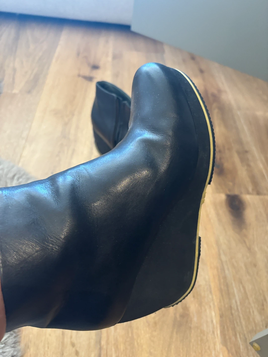 Camper /Romain Kremer Wedge Ankle Boots - Black Leather Size 39