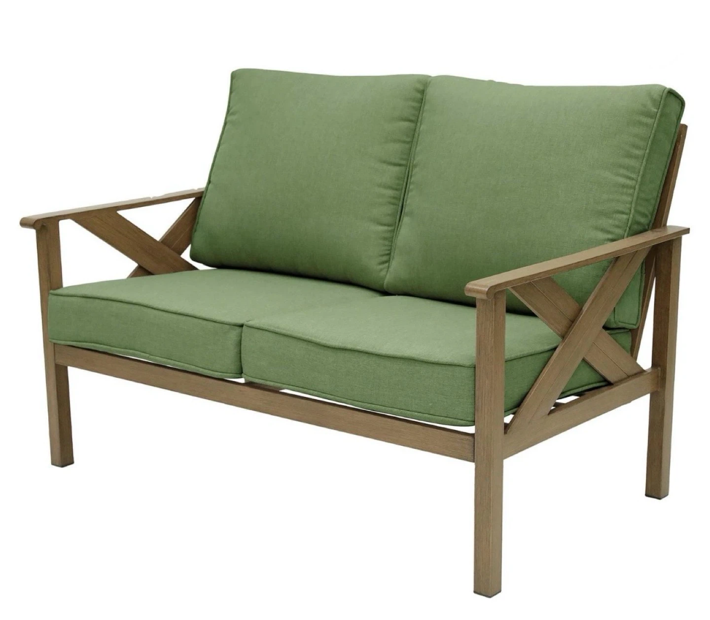 Outdoor Steel Loveseat and Coffee Table Set - photo 3