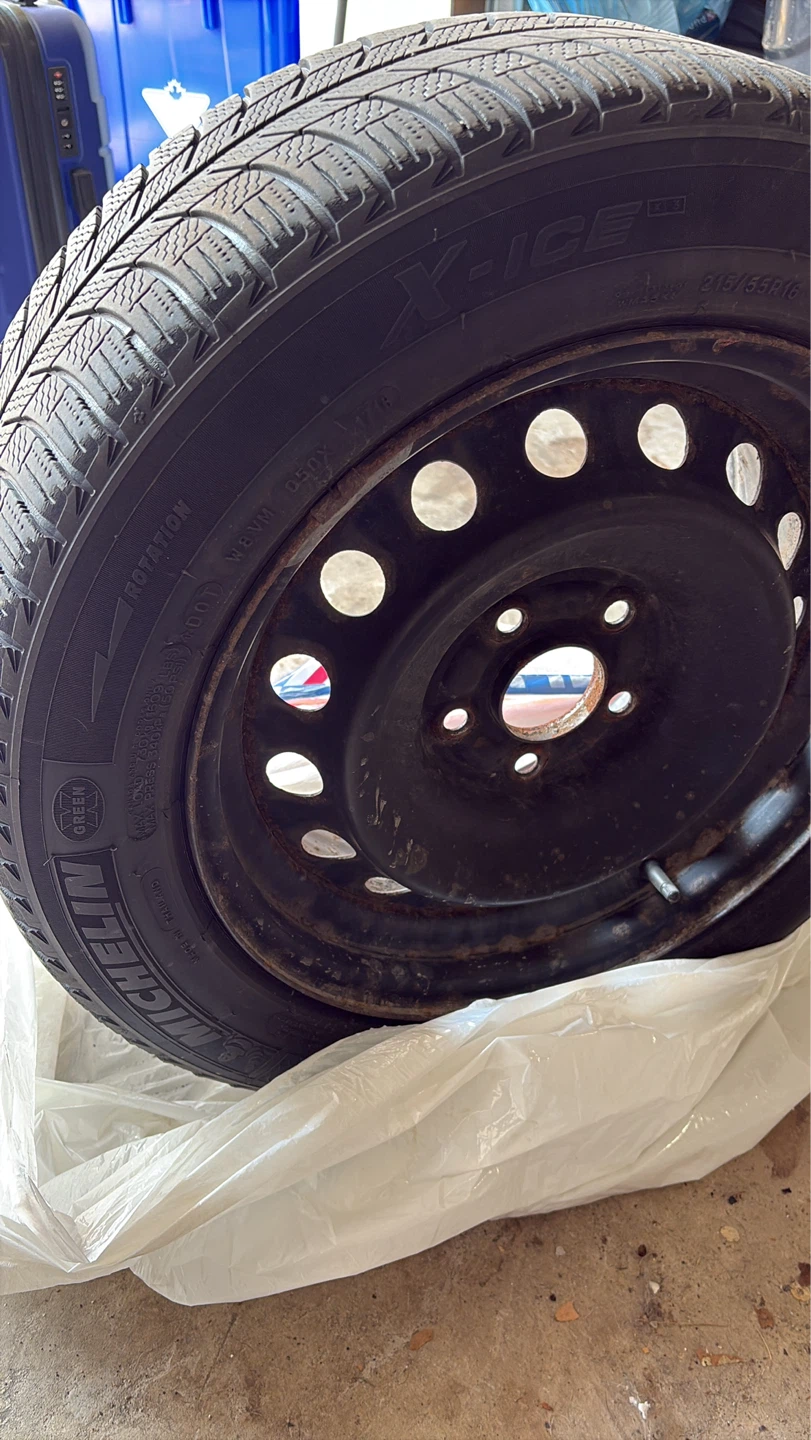 Michelin X-Ice Winter Tire on Steel Rim