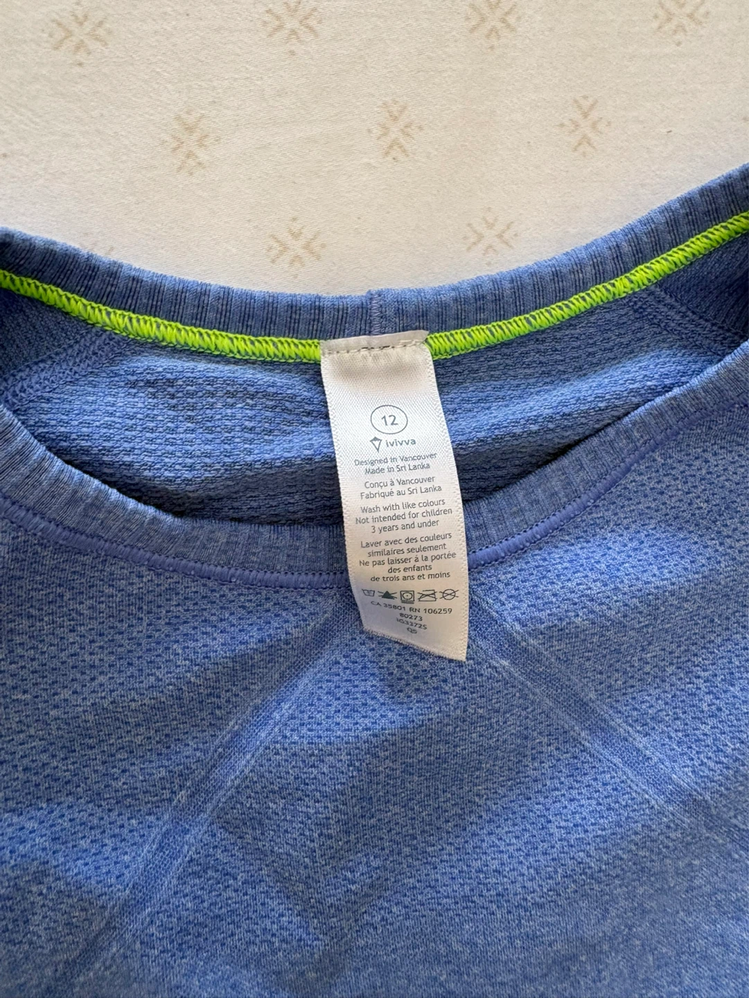 IVIVVA Blue Long Sleeve Athletic Top Size 12 - photo 2