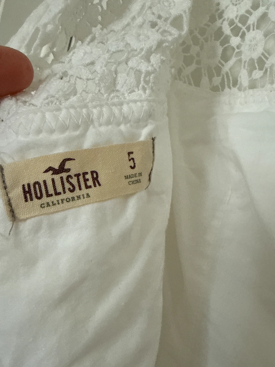 Hollister White Lace Dress Size 5 - photo 4