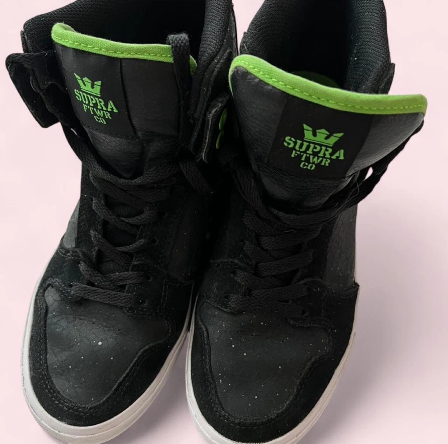 Supra Vaider Men's Black & Neon Green High-Top - photo 2
