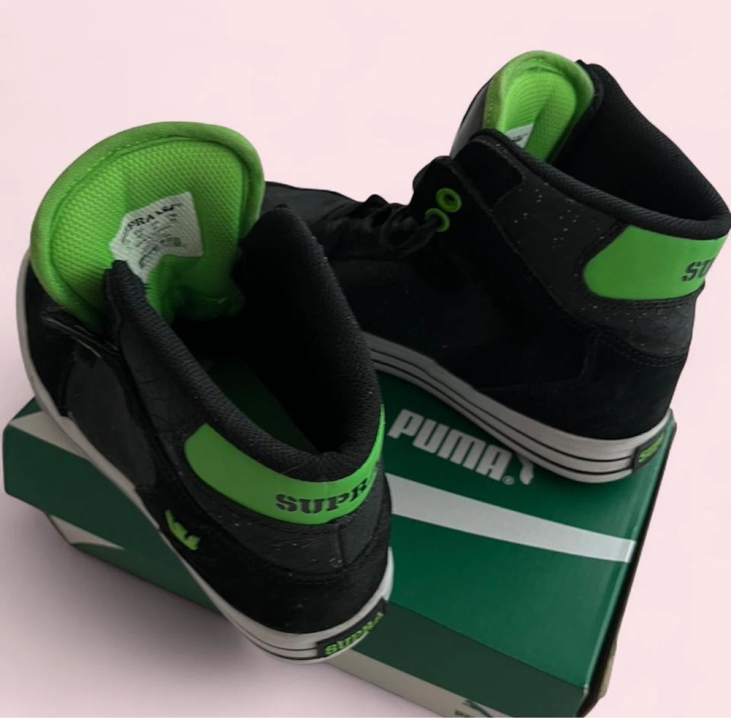 Supra Vaider Men's Black & Neon Green High-Top - photo 3