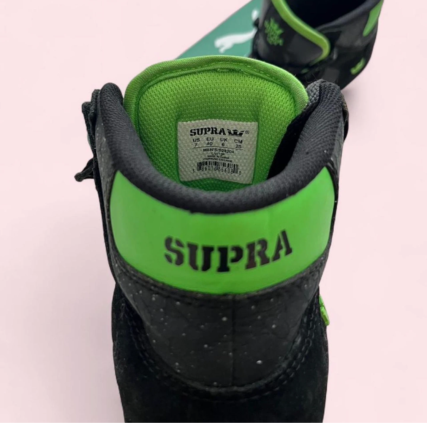 Supra Vaider Men's Black & Neon Green High-Top - photo 4