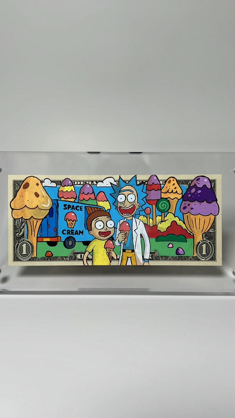 Custom Hand Painted Dollar Bills - Anime & Manga Art - photo 2