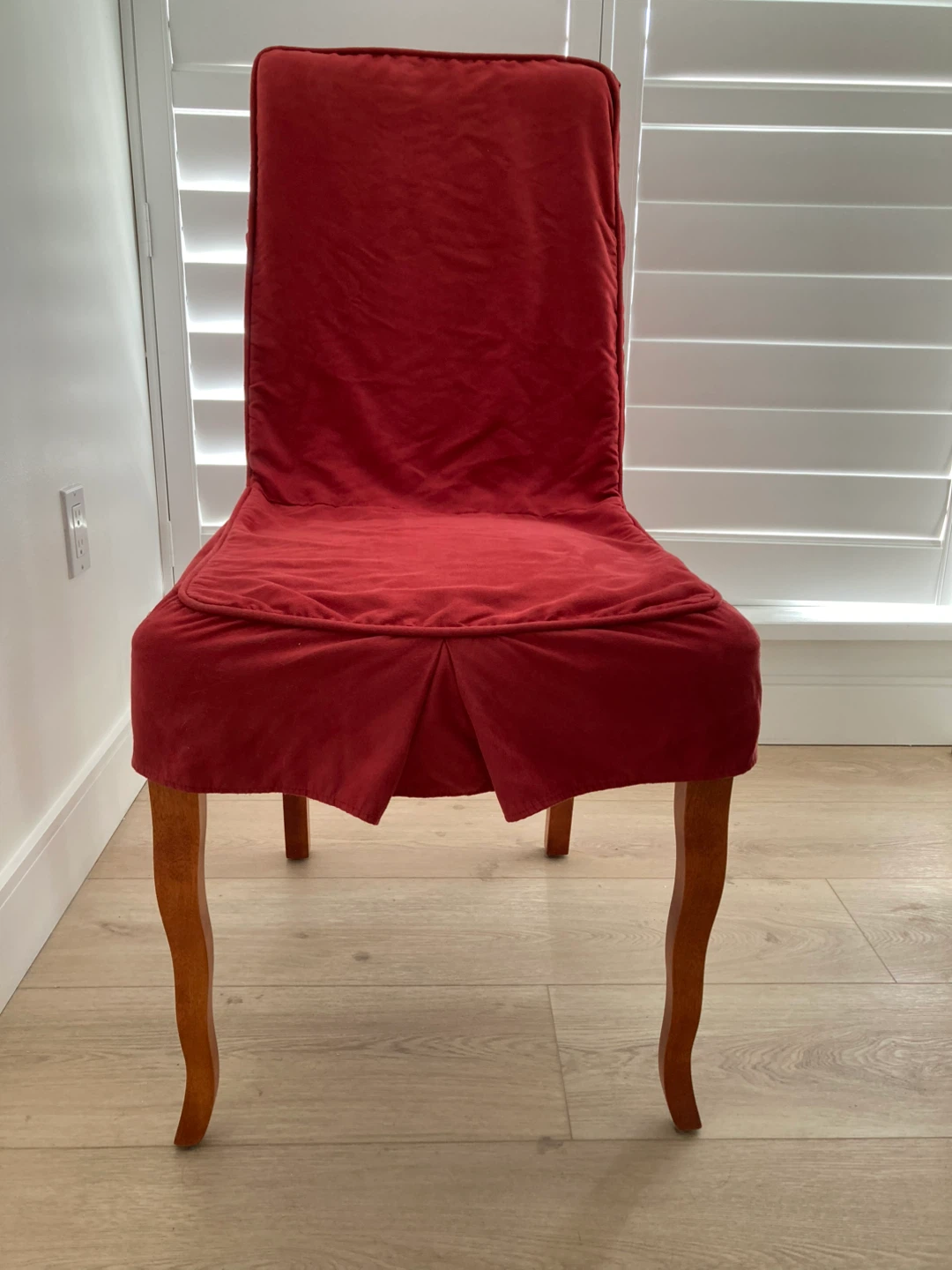 6 Red Upholstered Dining Chair Slipcover