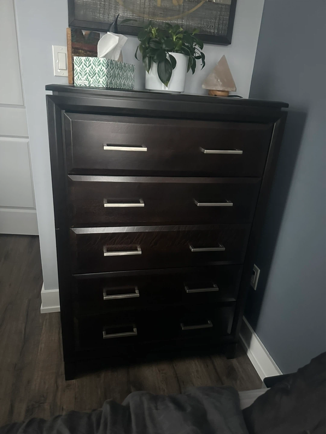 Dark Solid Wood Bedroom Set - photo 3