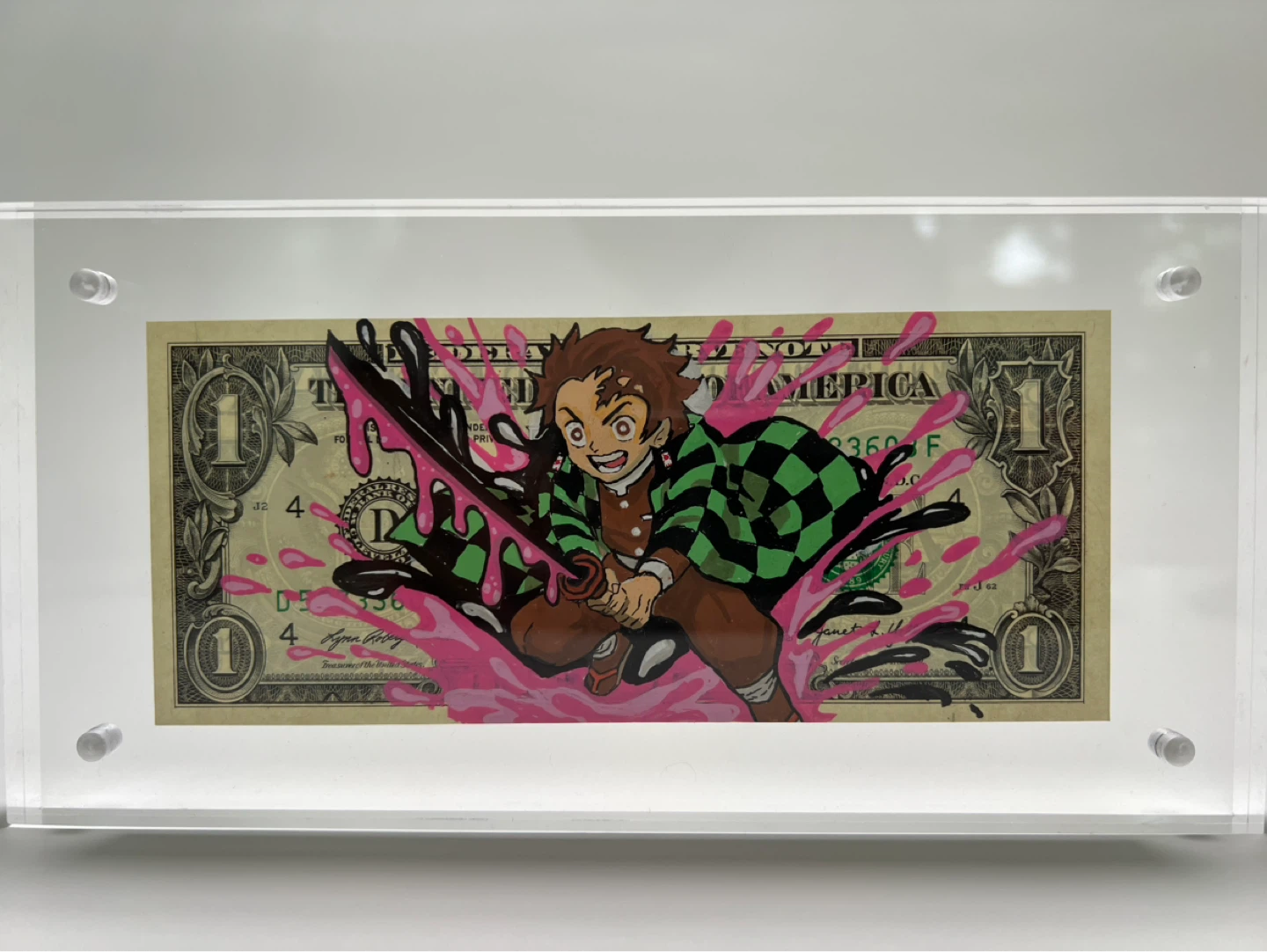 Custom Hand Painted Dollar Bills - Anime & Manga Art - photo 5