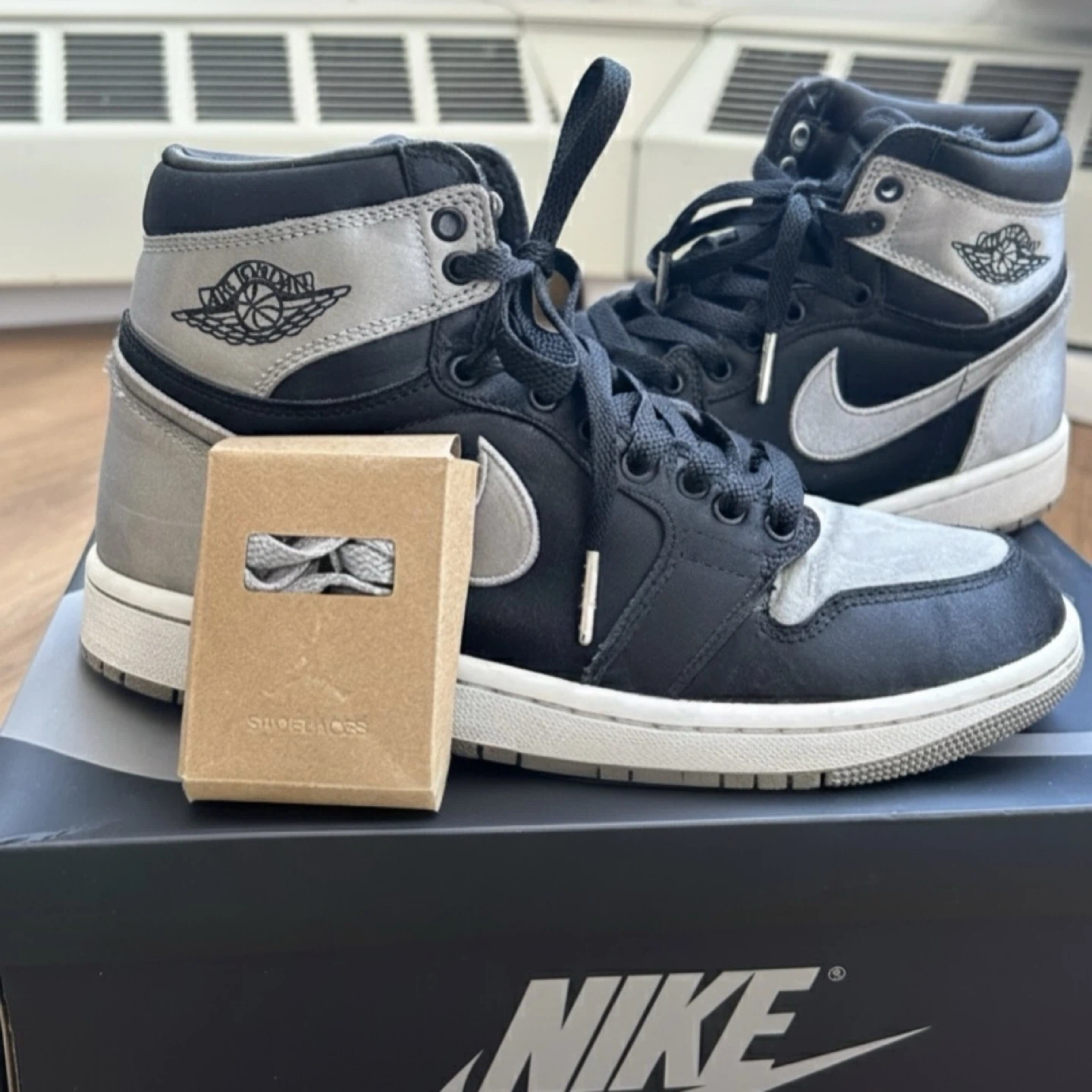 Jordan 1 high OG black and grey trainers Size - 8