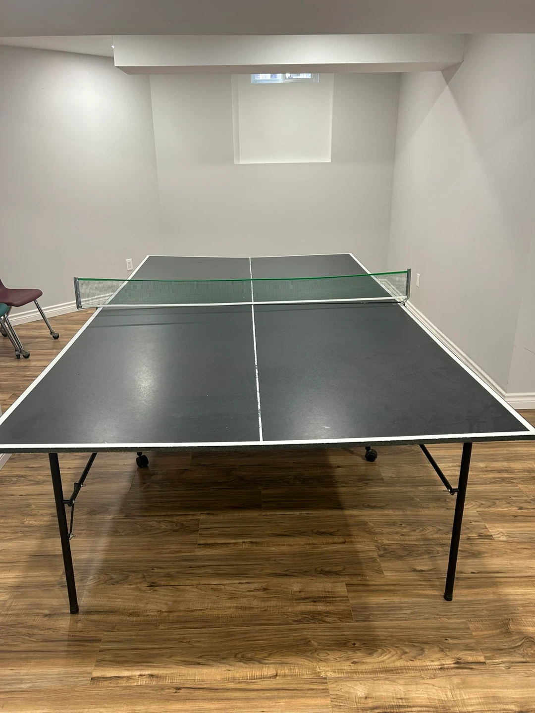 Black Ping Pong Table with Net