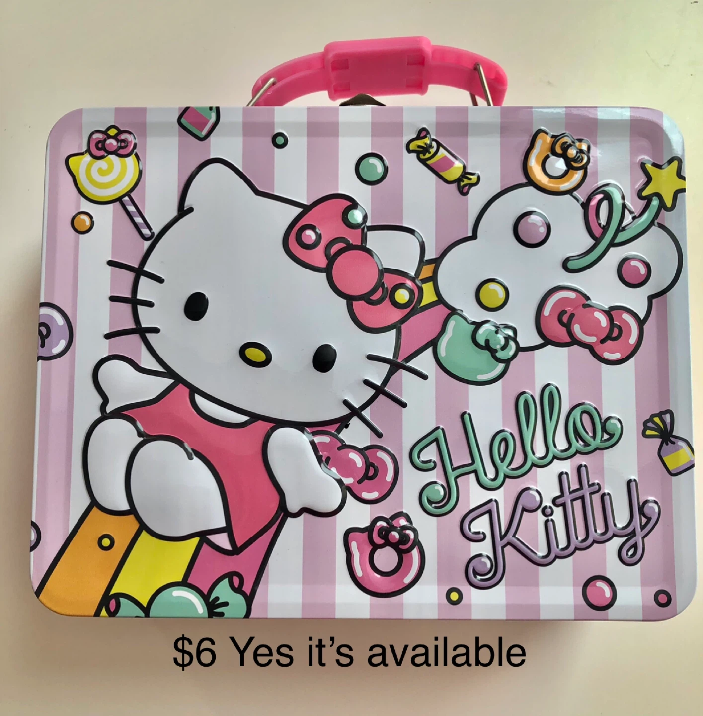 Hello Kitty Tin Lunch Box Case