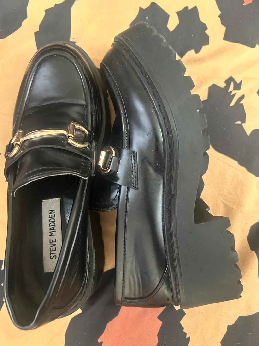 Steve Madden Black Platform Loafers - photo 2