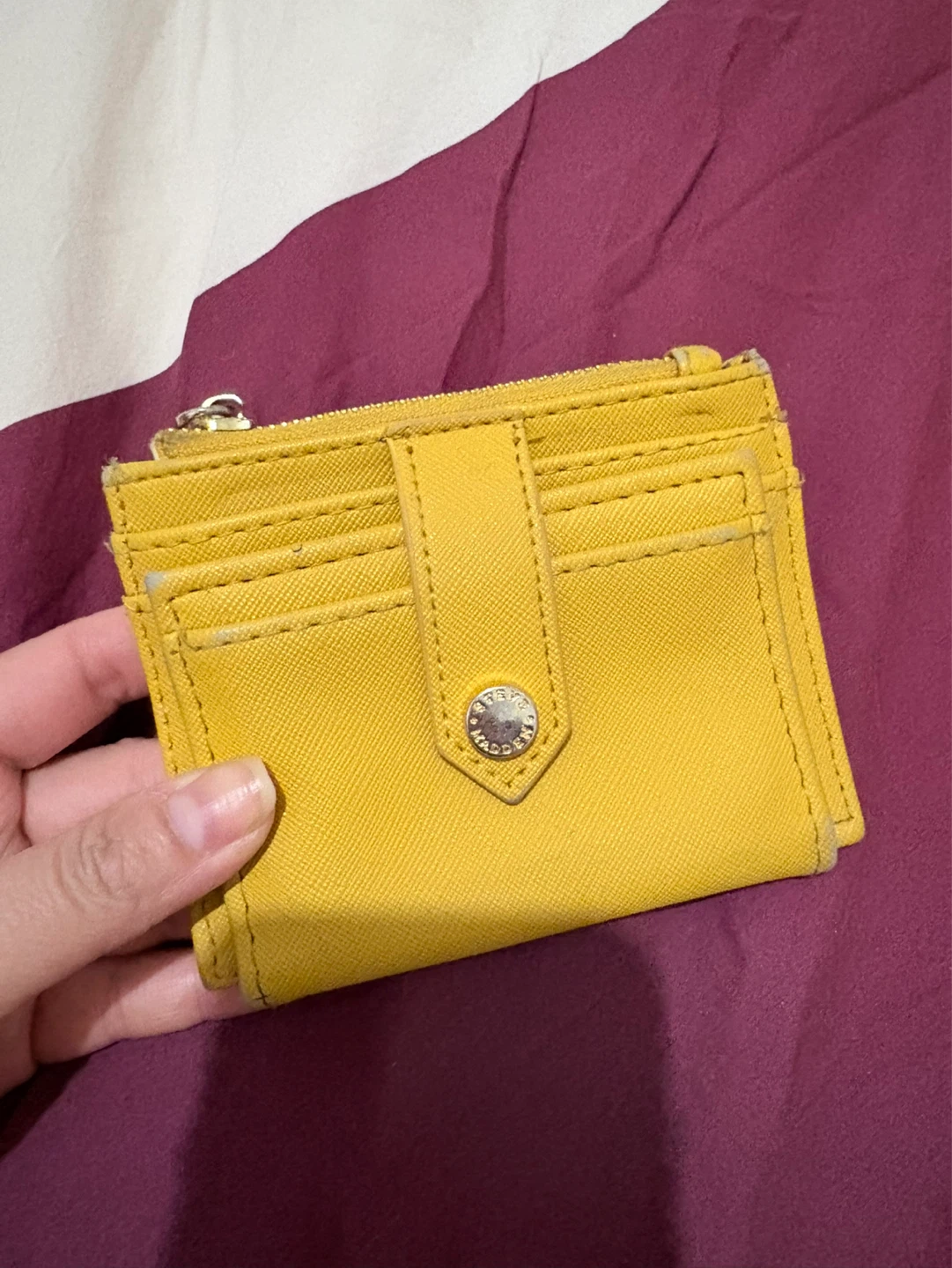 Steve Madden Yellow Card Holder Wallet