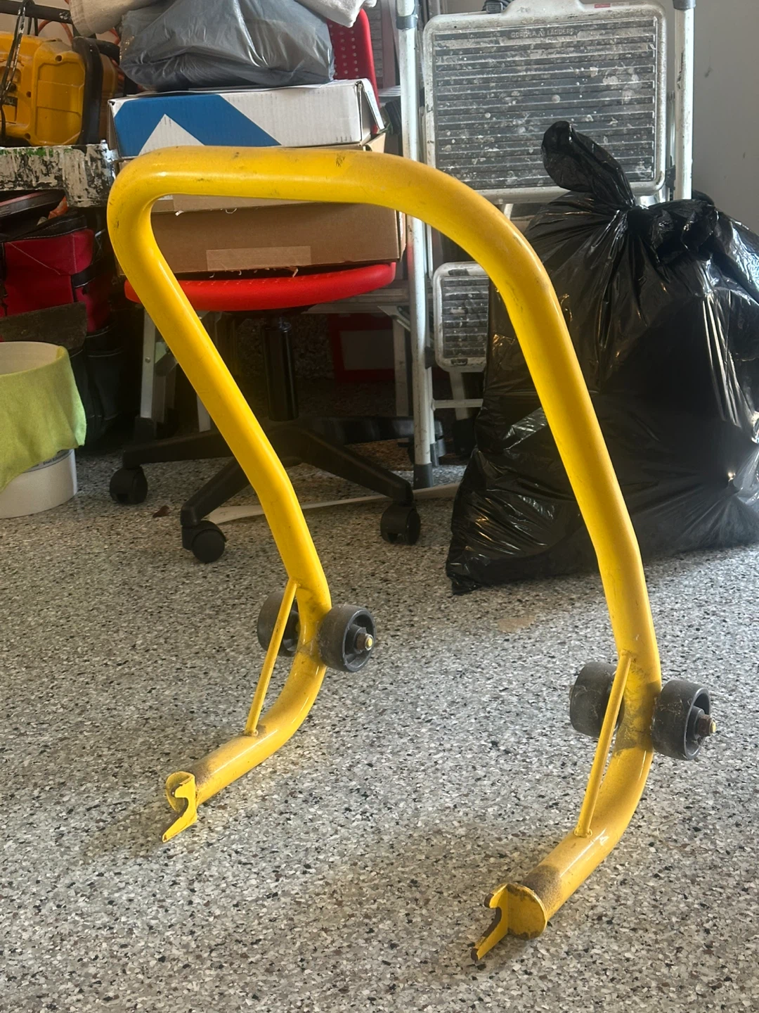 Yellow Motorcycle Rear Stand