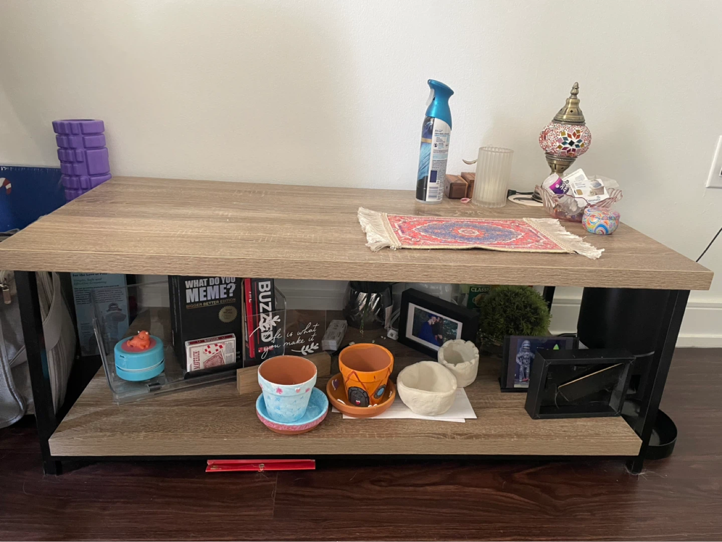 Wooden Coffee Table with Shelf