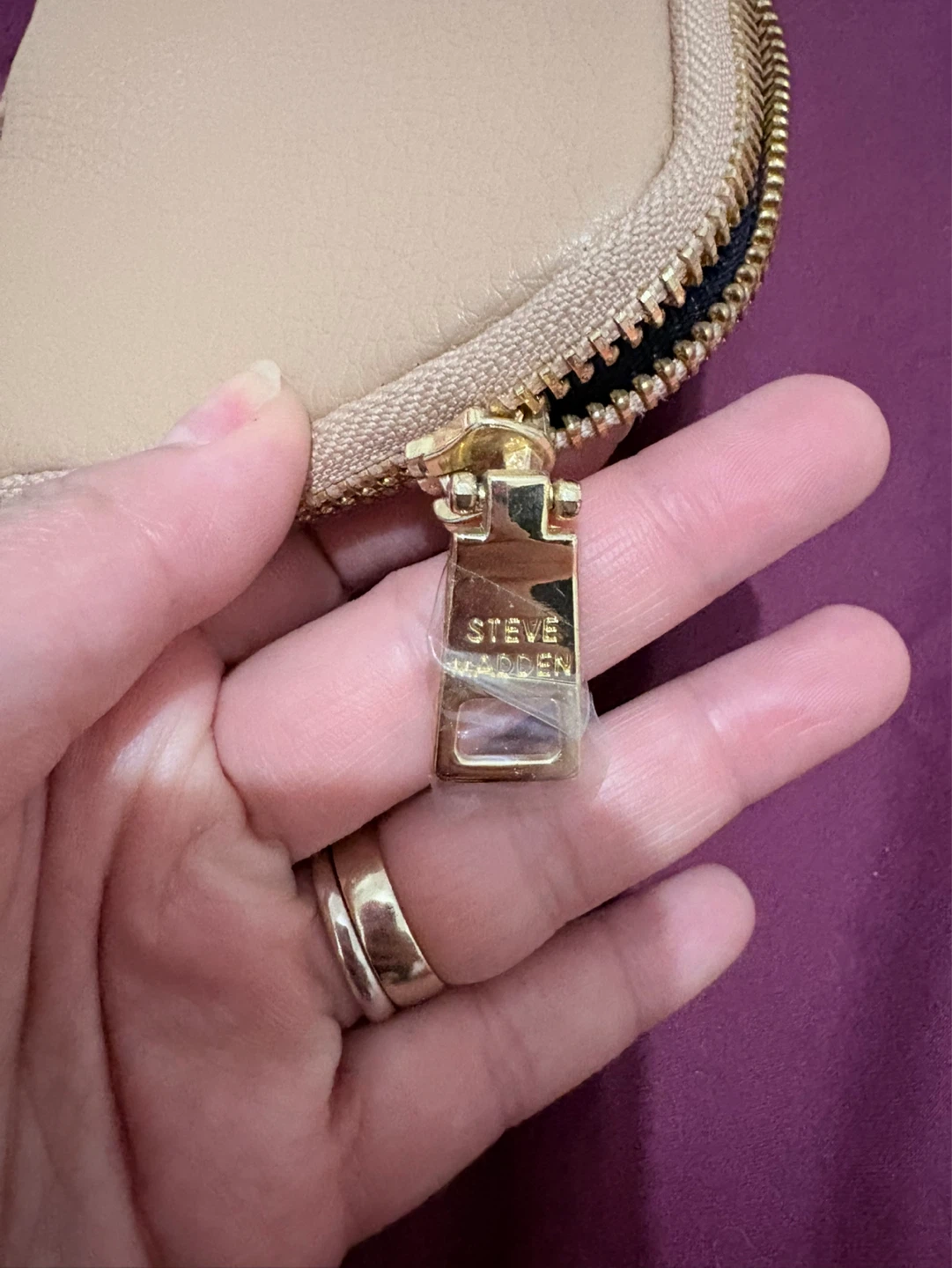 Steve Madden Tan Faux Leather Cardholder / Coin Pouch - photo 2