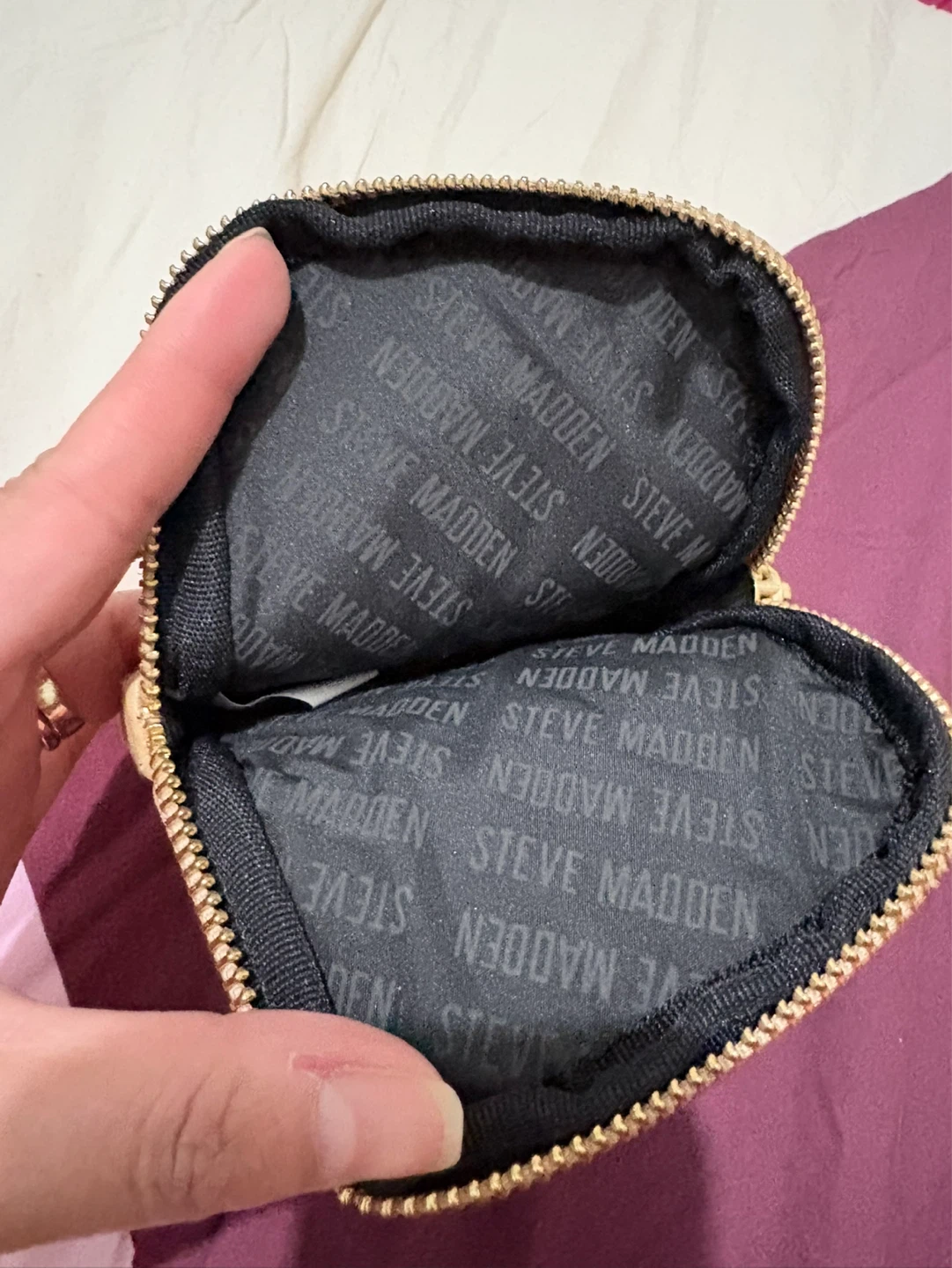Steve Madden Tan Faux Leather Cardholder / Coin Pouch - photo 3