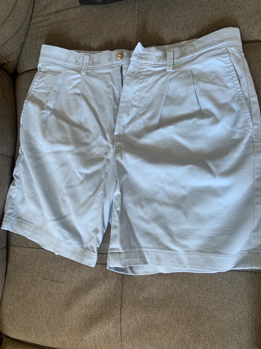 Roundtree & Yorke Pleated Shorts - Light Blue Size 32