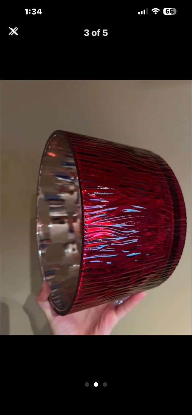 Red Glass bowl - photo 2