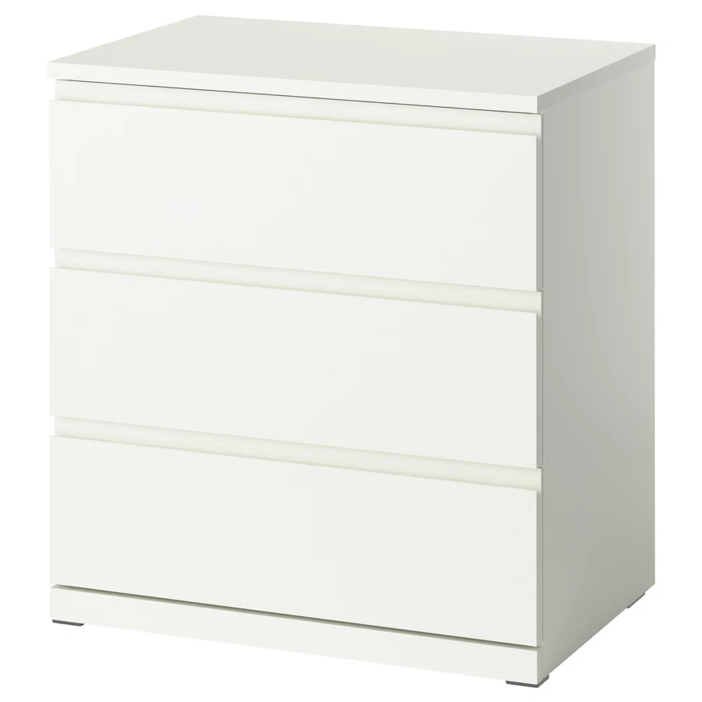 IKEA White 3-Drawer Dresser - 70cm Wide - photo 2