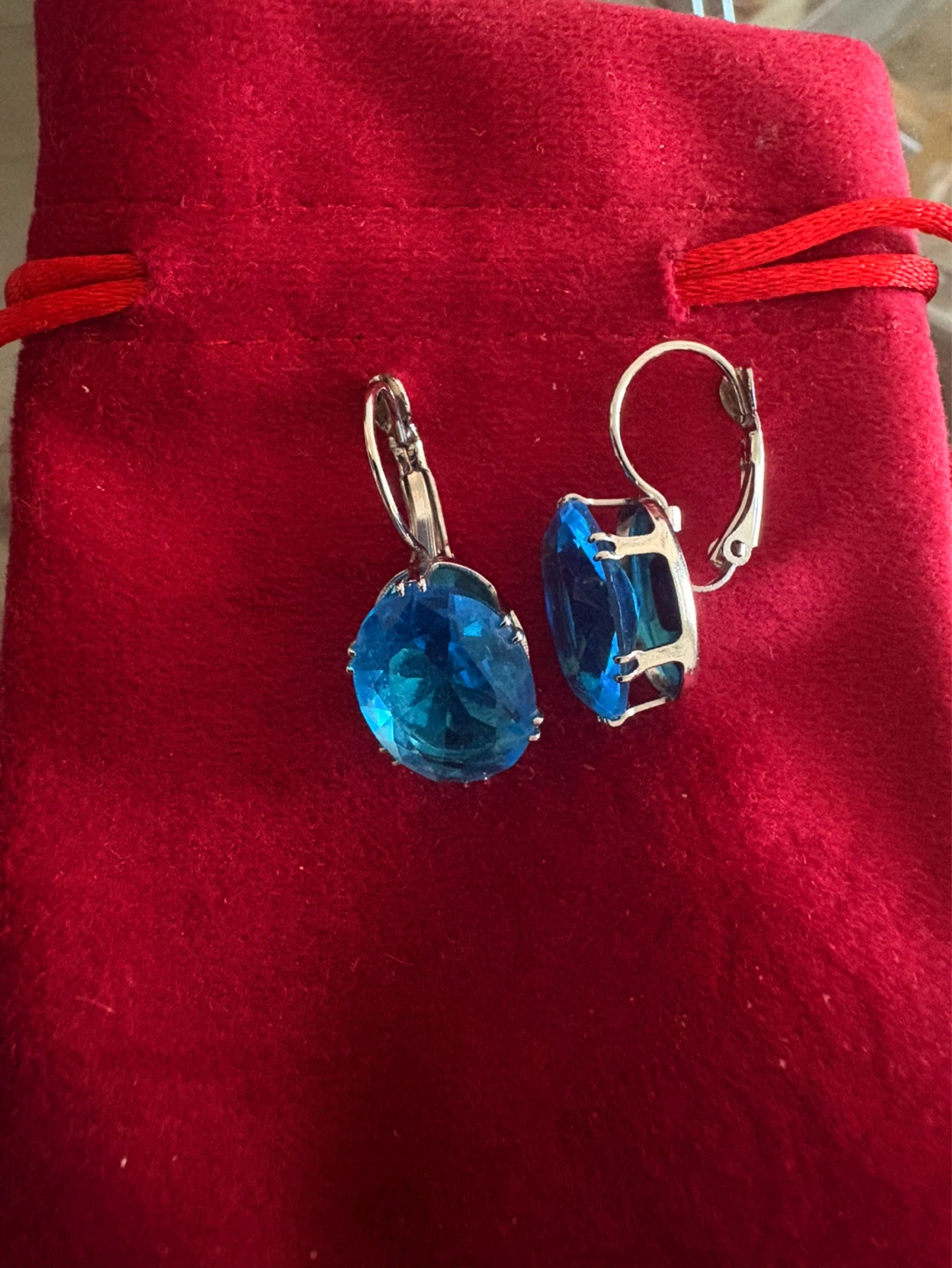 Blue Gemstone Drop Earrings - photo 3