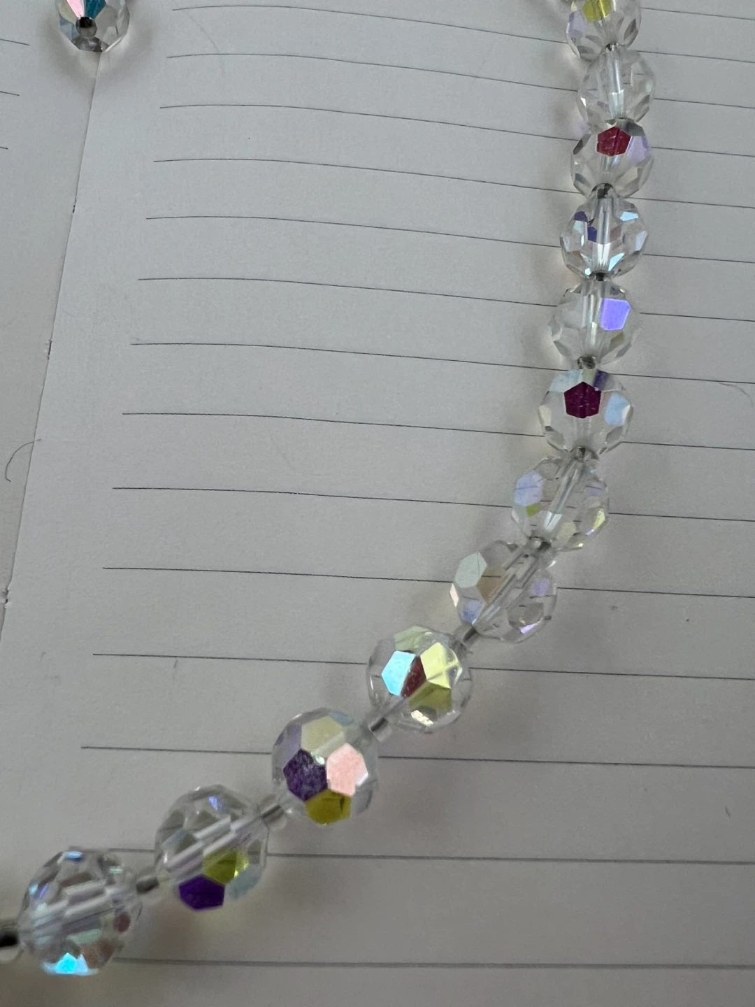 Vintage Coro Signed Aurora Borealis Faceted Bead Necklace - photo 4