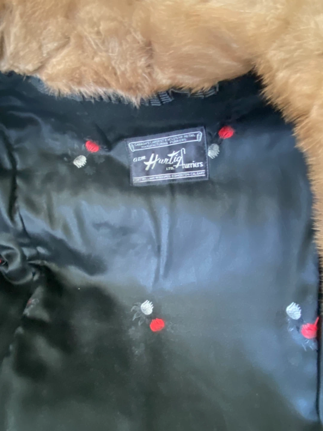Huntley Furs Black Persian Lamb Coat with Mink Collar - photo 4
