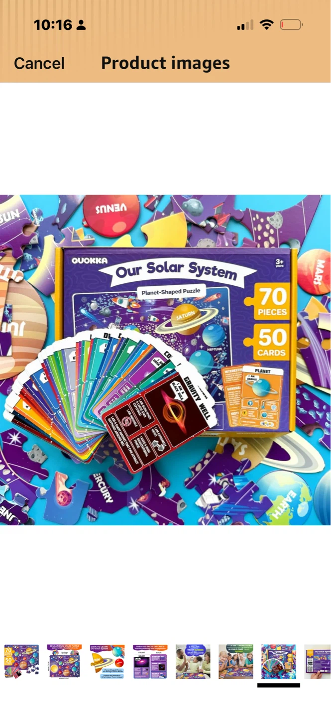 QUOKKA Our Solar System Planet-Shaped Puzzle with Fact Cards