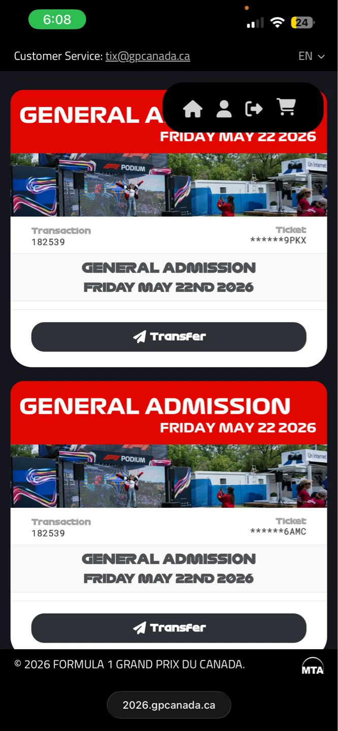 Formula 1 Grand Prix du Canada General Admission Tickets