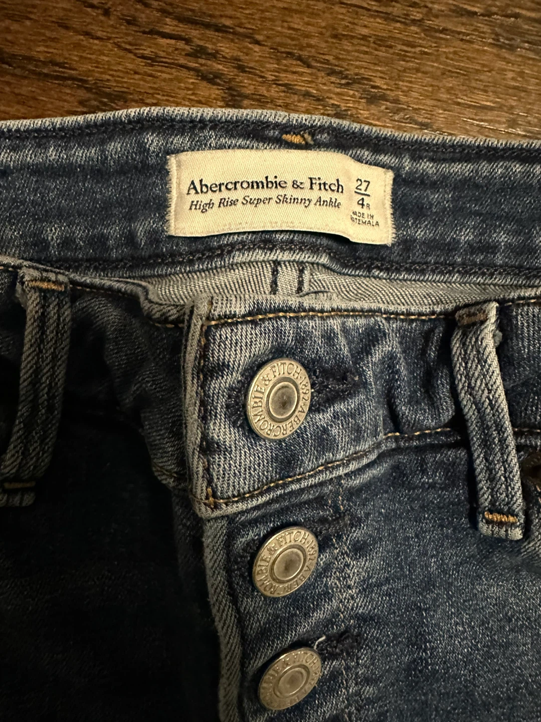 Abercrombie & Fitch High Rise Super Skinny Ankle Jeans Size 27 - photo 3