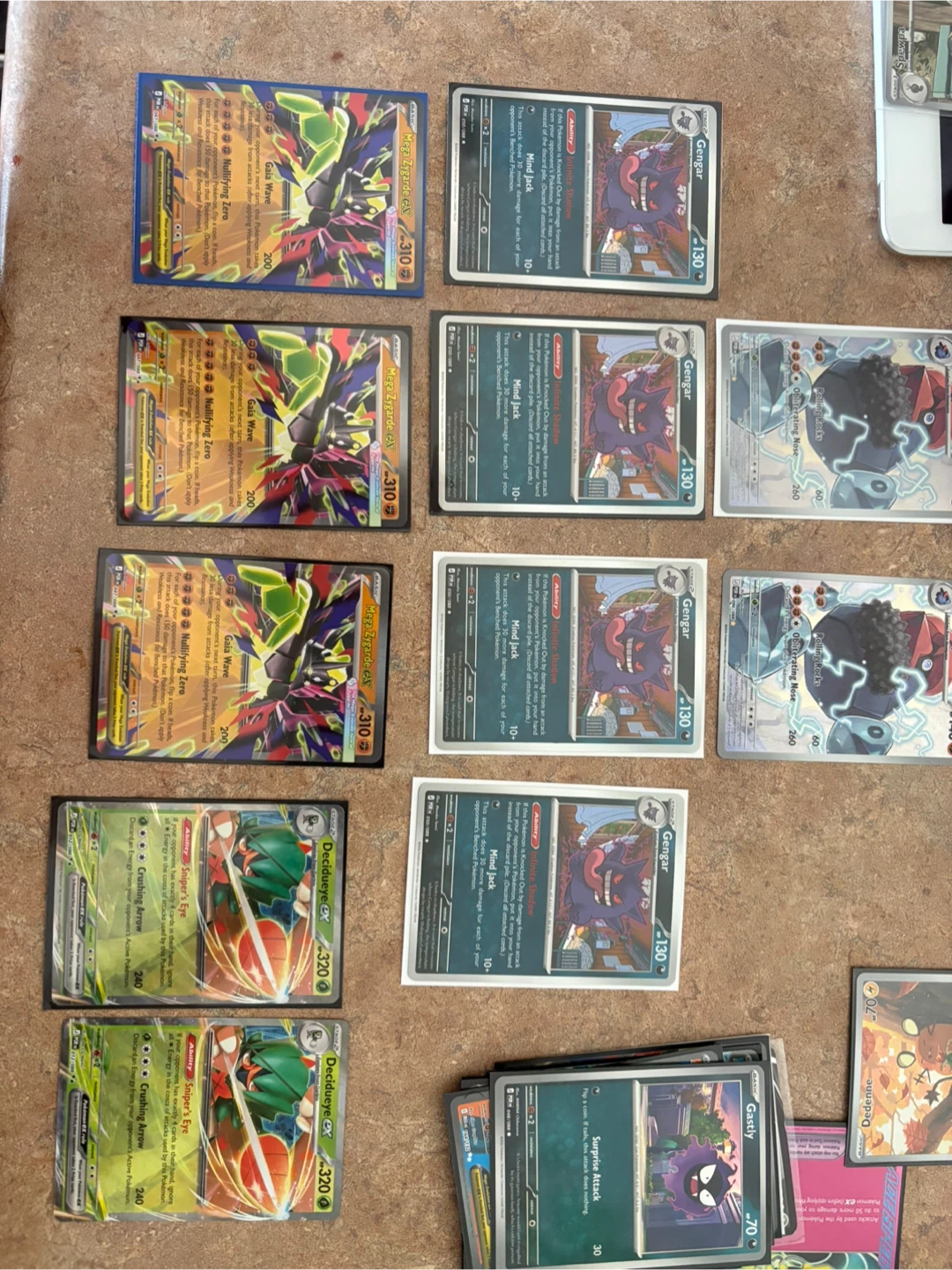 Pokemon Trading Cards - Mega Zard, Gengar, Decidueye EX Lot