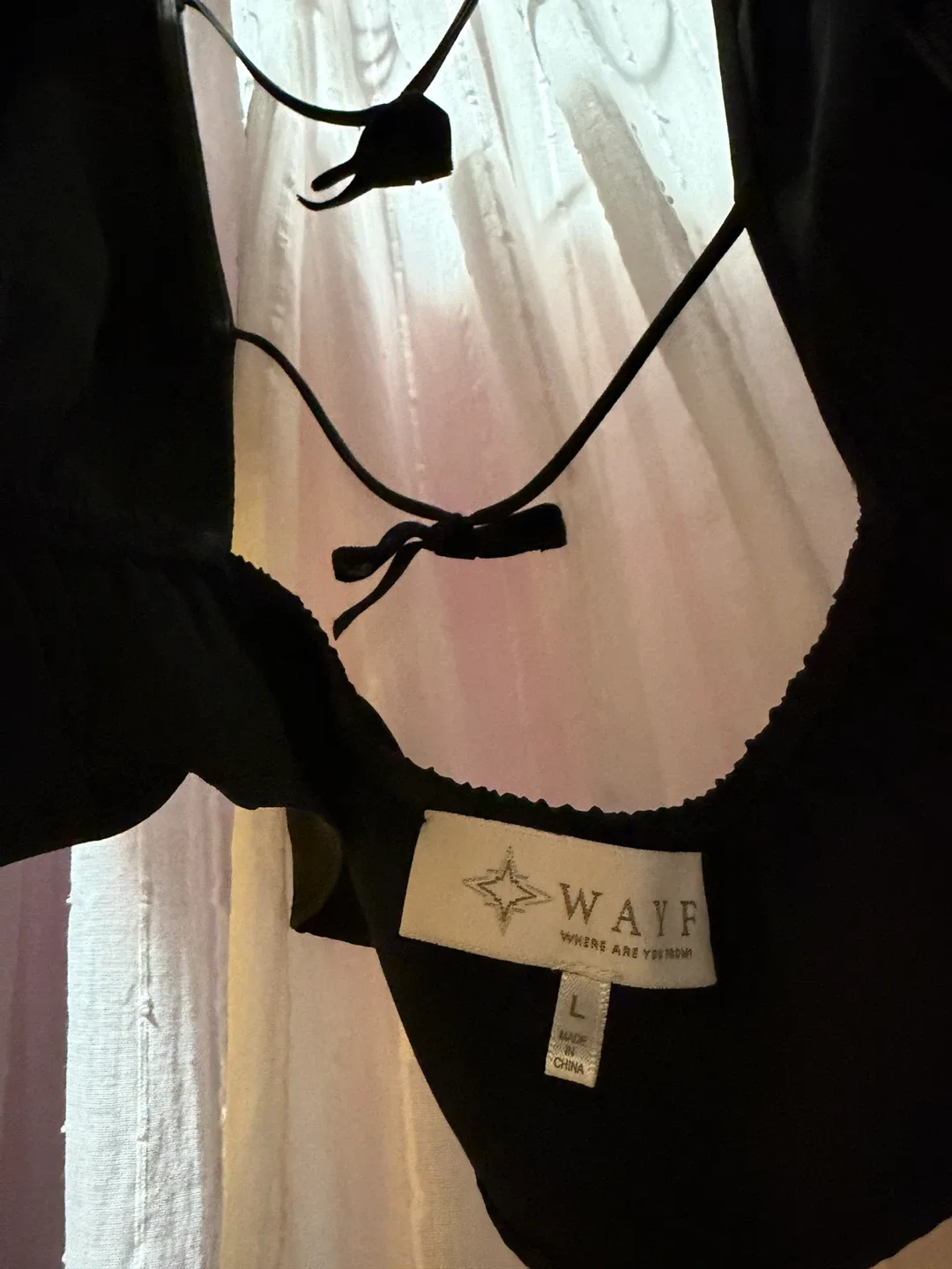 WAYF Black Satin Square Neck Top - photo 3