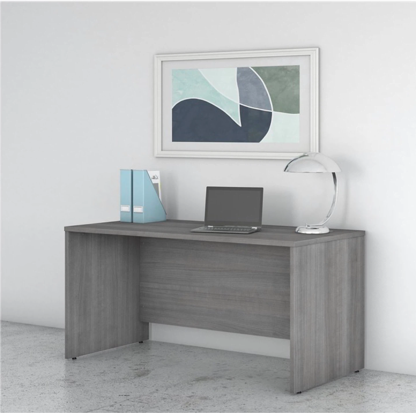BBfl Studio C 60W x 30D Office Desk in Platinum Gray