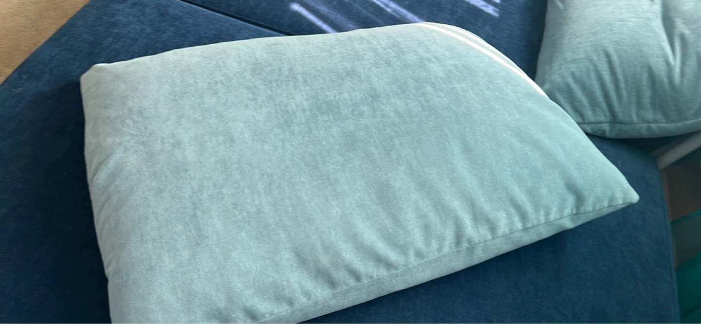 Blue Sofa Bed with Cushions - photo 4