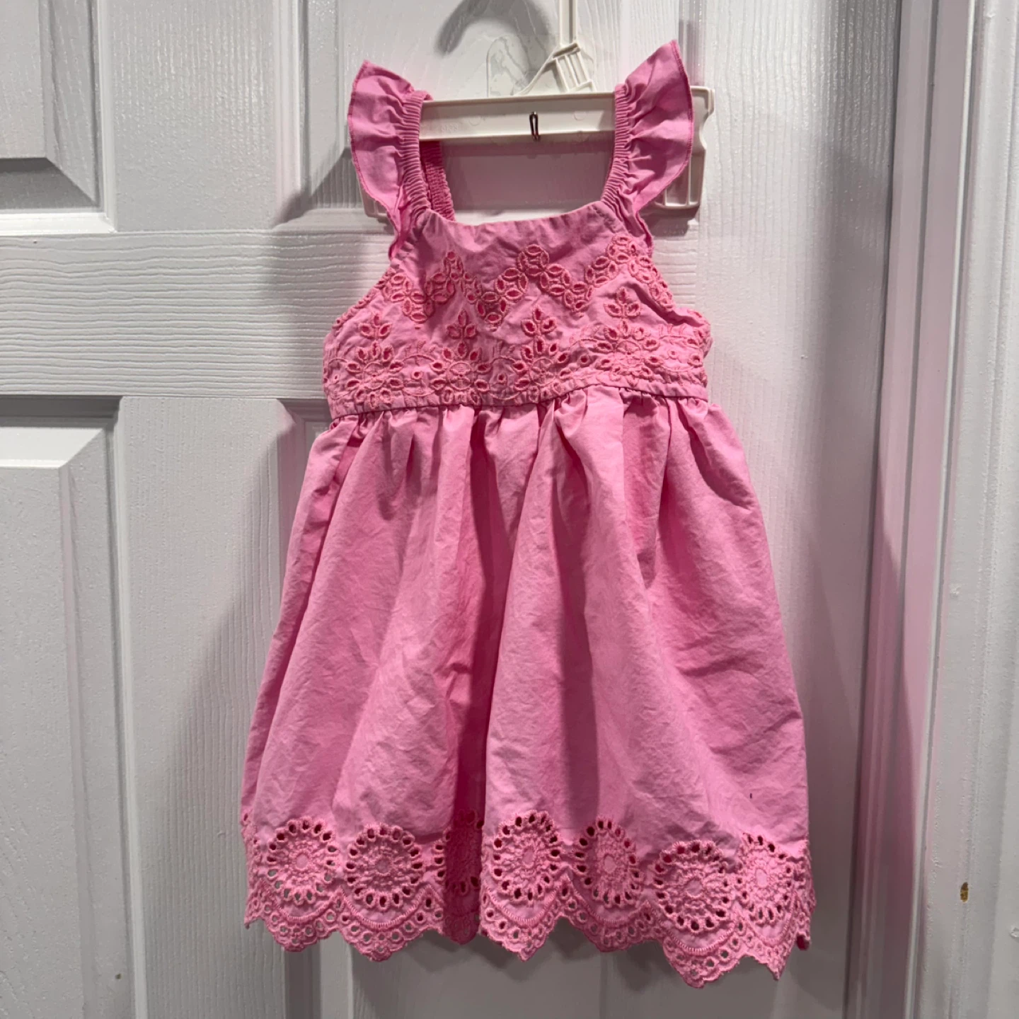 Paris Hilton Girls Pink Eyelet Dress and Bloomers Set - 18M