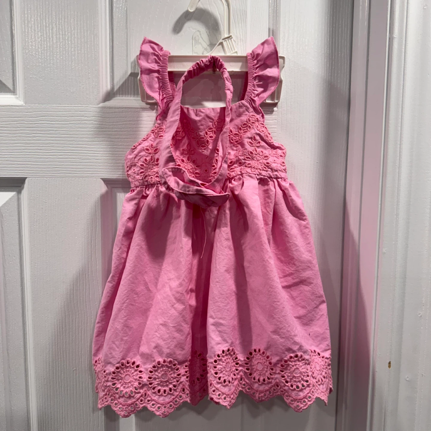 Paris Hilton Girls Pink Eyelet Dress and Bloomers Set - 18M - photo 2