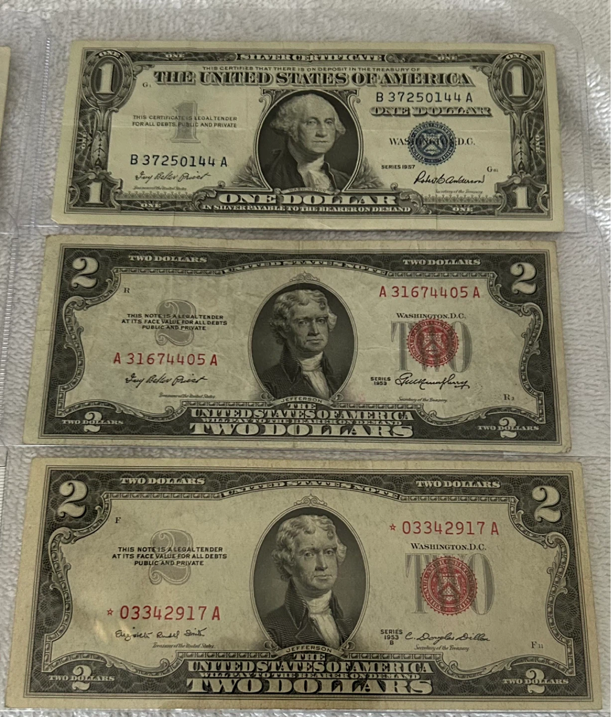 U.S. Silver Certificates & $2 Red Seal Notes Lot Star Notes - photo 2