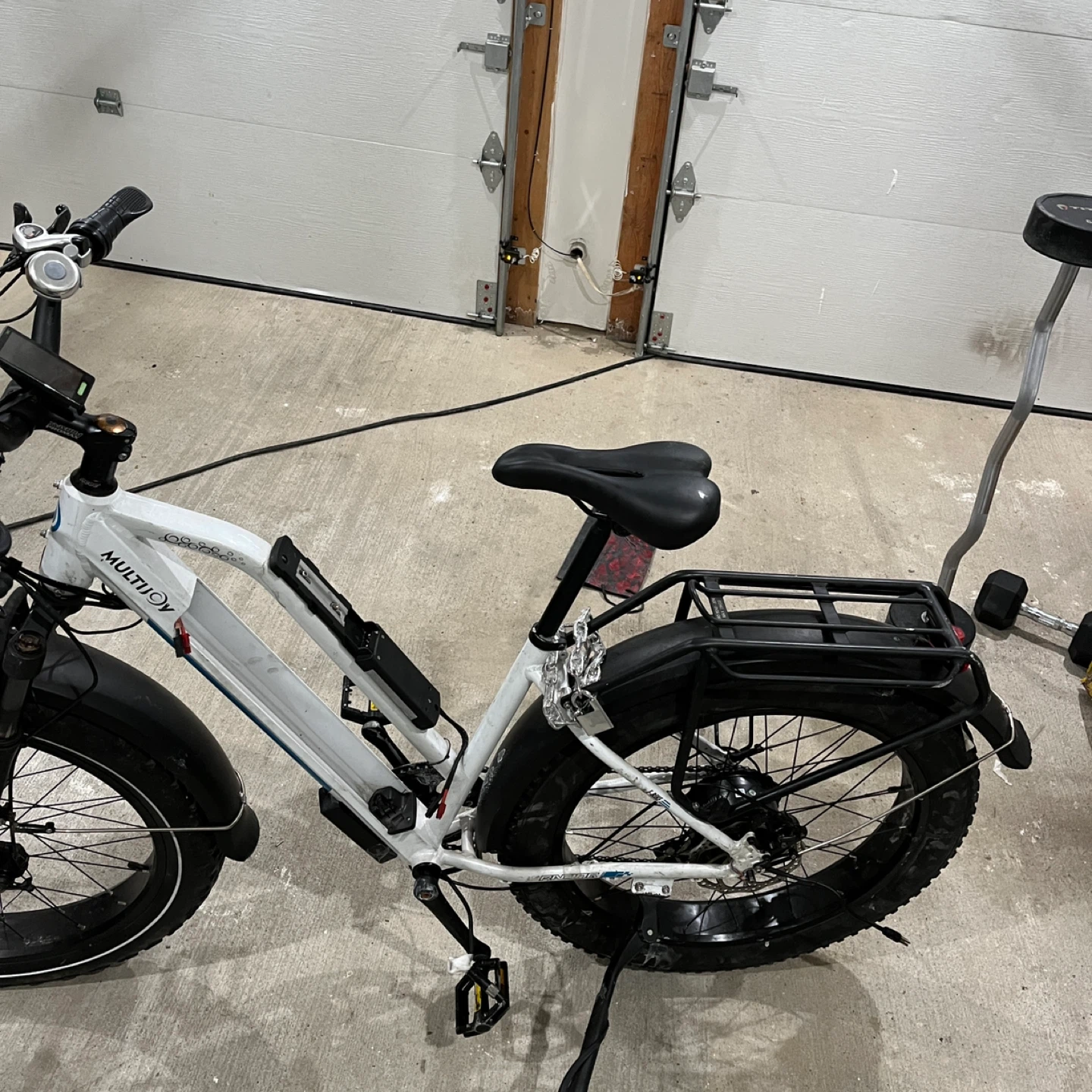 MULTIJOY White Electric Fat Tire Bike not battery