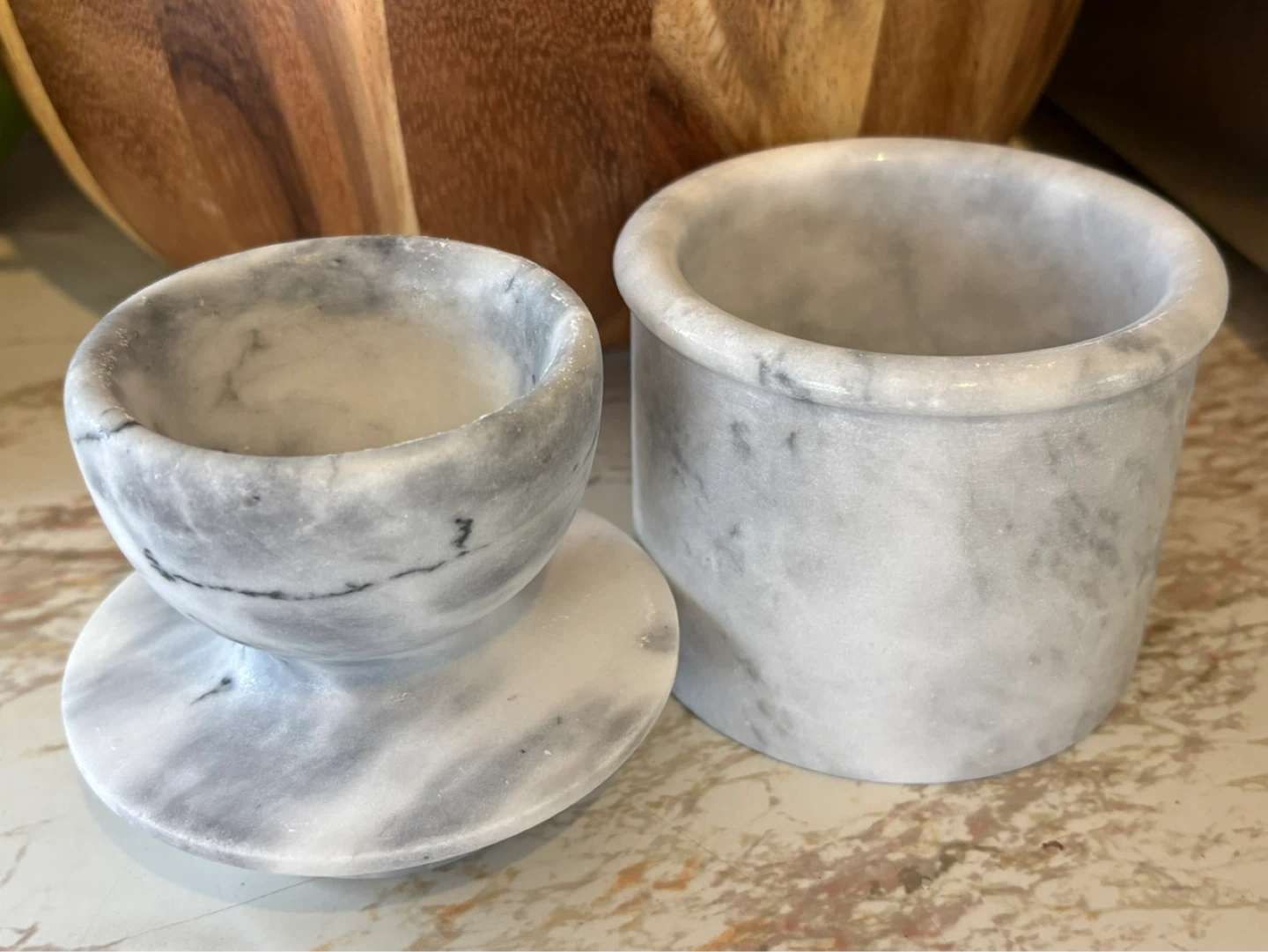 Marble Butter Keeper Dish