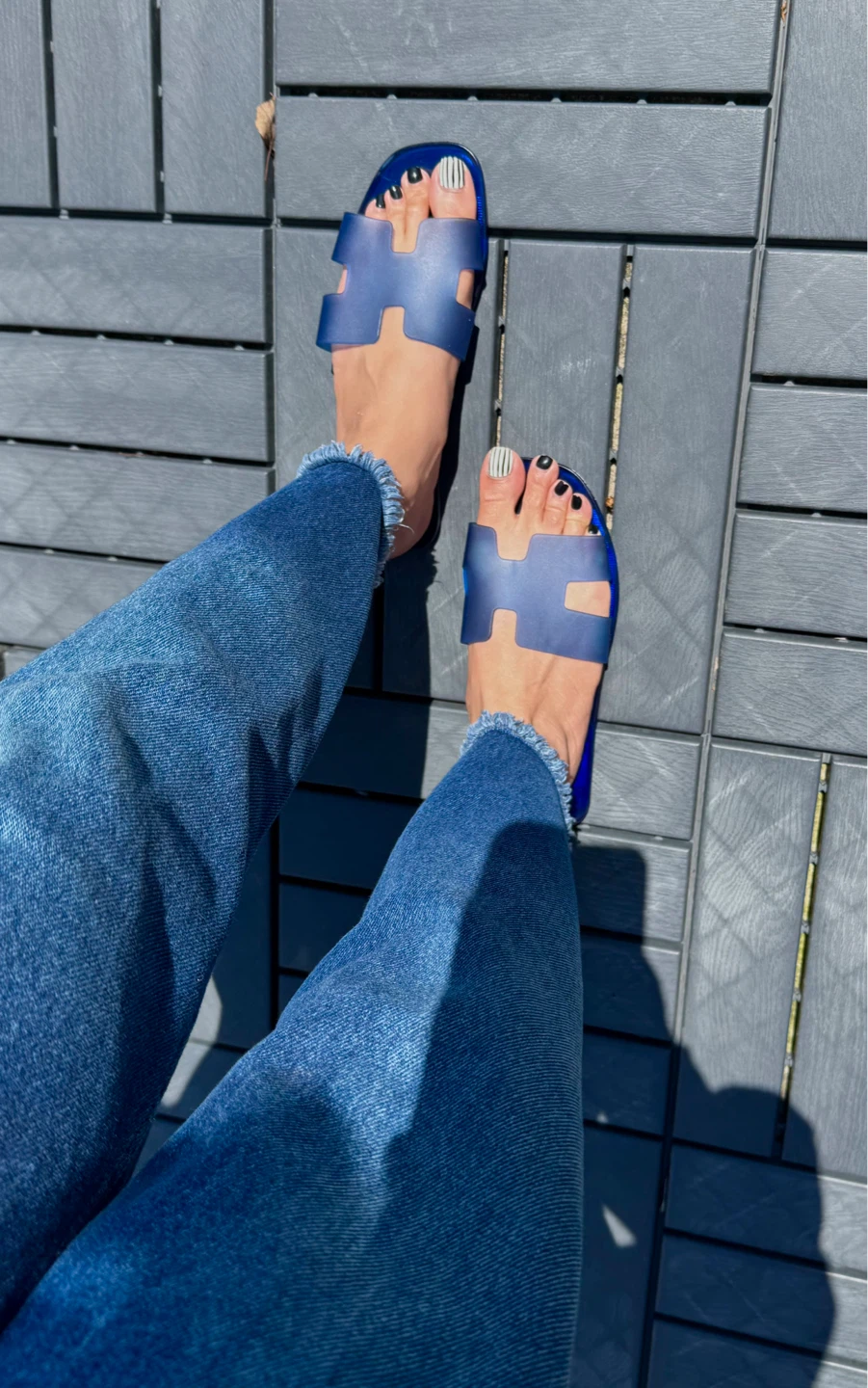 Blue H Sandals