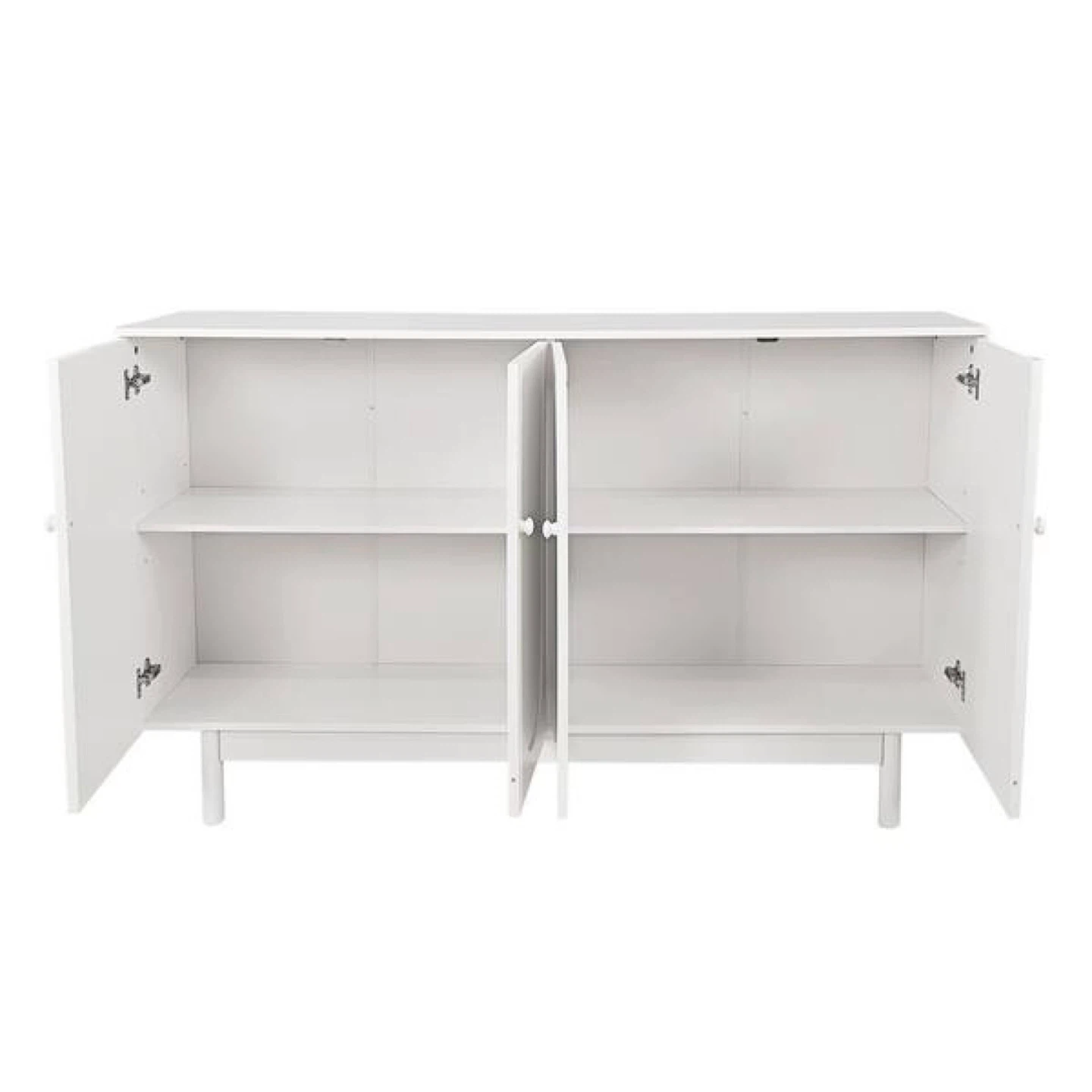 Modern White Sideboard Cabinet | 4 Door Storage Console - photo 5