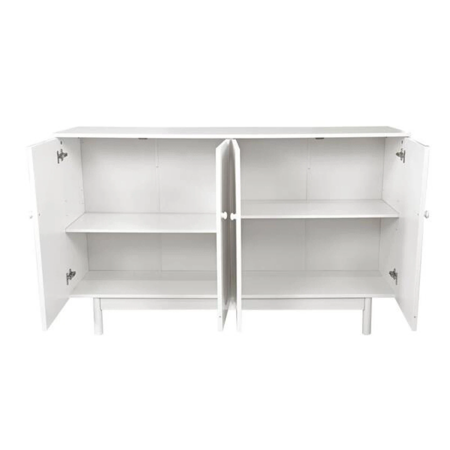 Modern White Sideboard Cabinet | 4 Door Storage Console - photo 3