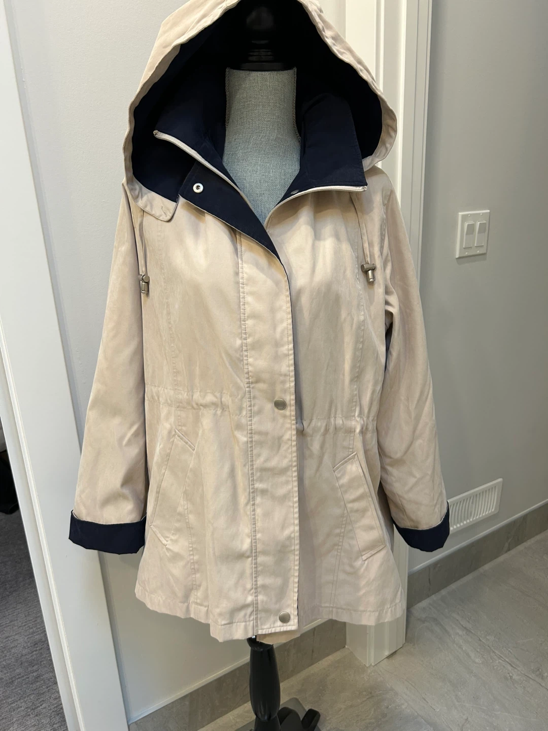 Liz Claiborne Women's Beige  Hooded Jacket