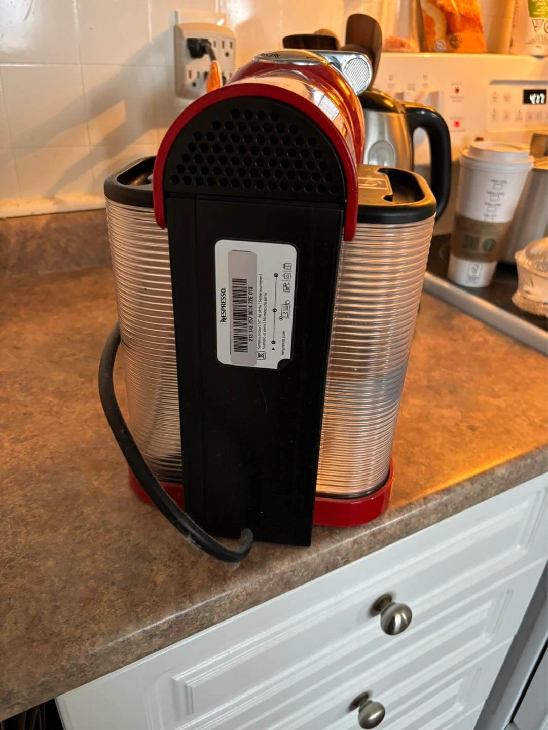 Nespresso Essenza Mini Coffee Machine Red - photo 3