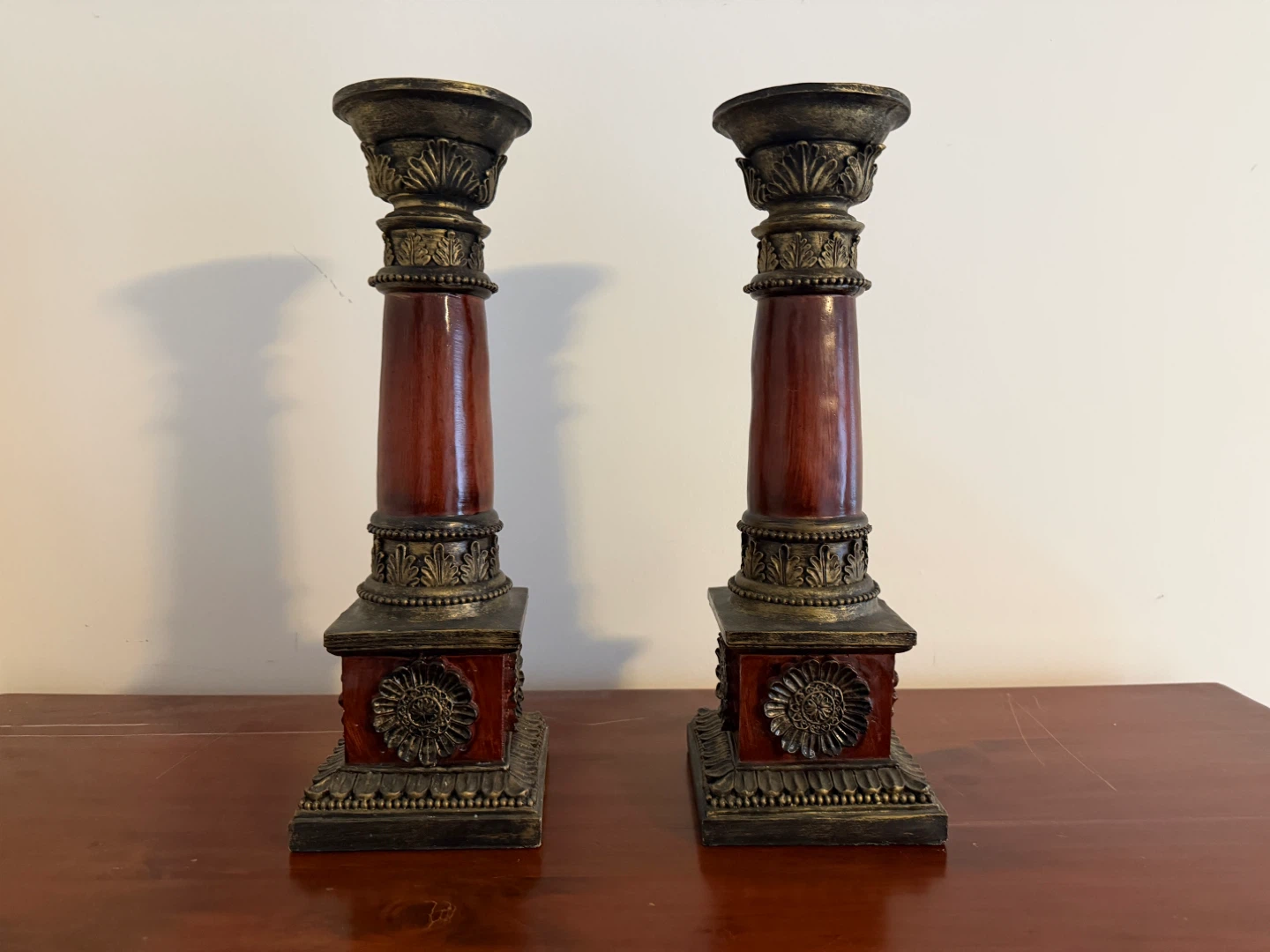 Pair of Wooden Candlesticks