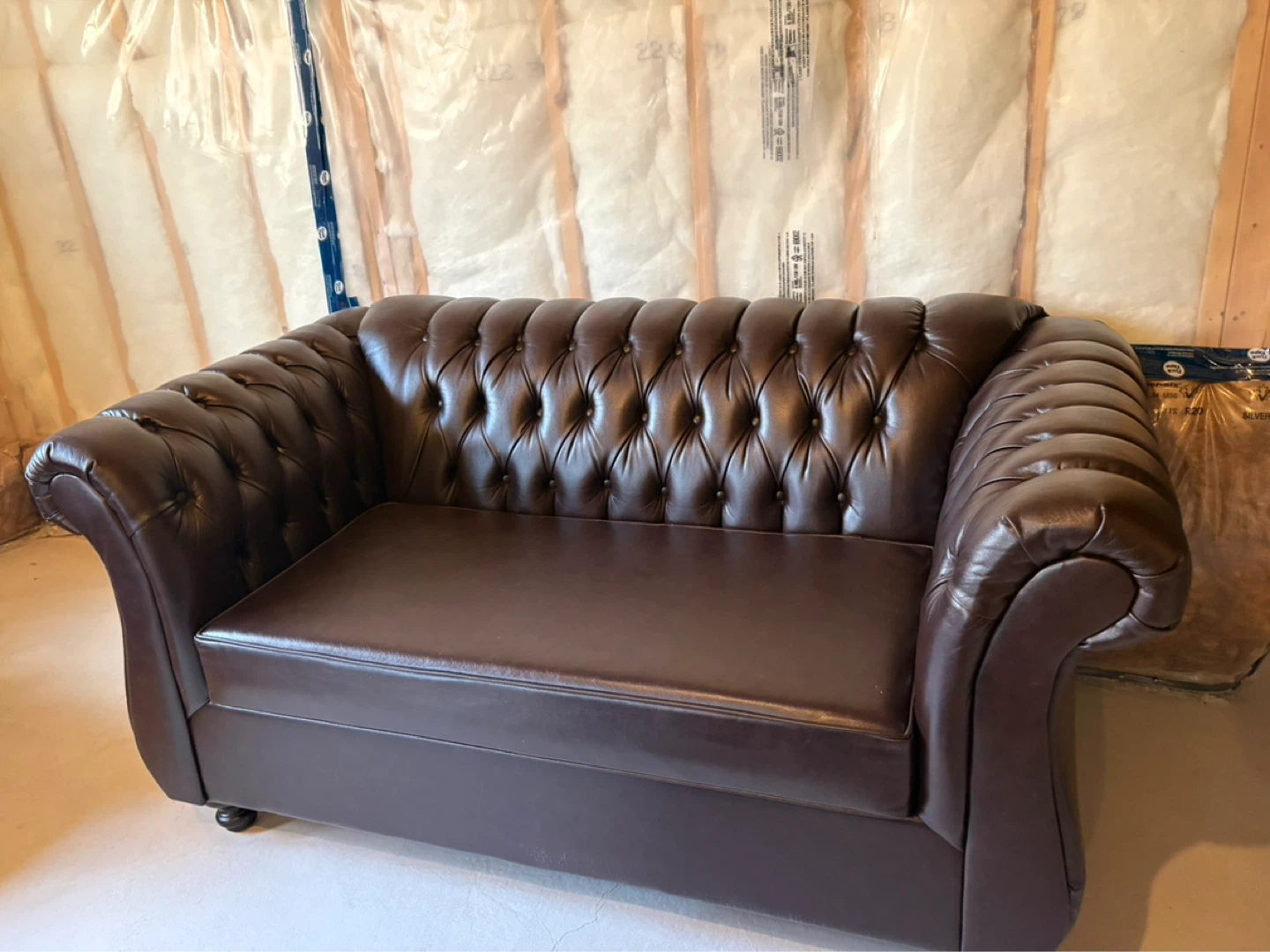 Brown Tufted Sofa, Loveseat and Armchair Set - photo 2