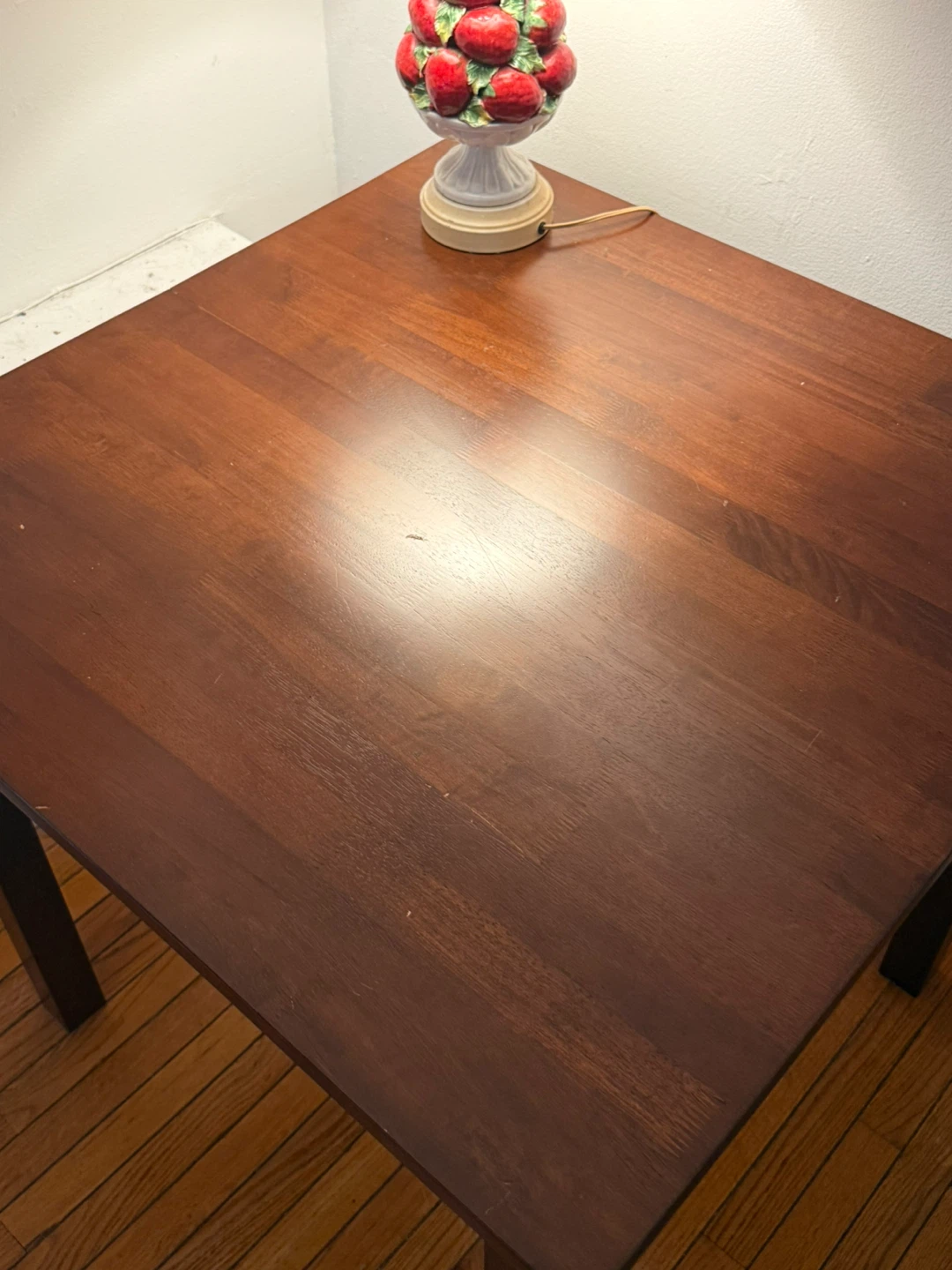 Square Solid Wood Dining Table - Dark Brown - photo 5
